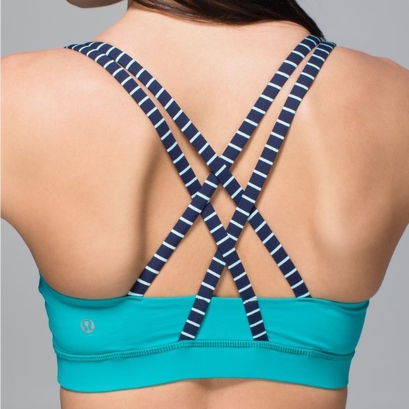 Lululemon Blue Tropics Energy Sports Bra - Picture 2 of 5